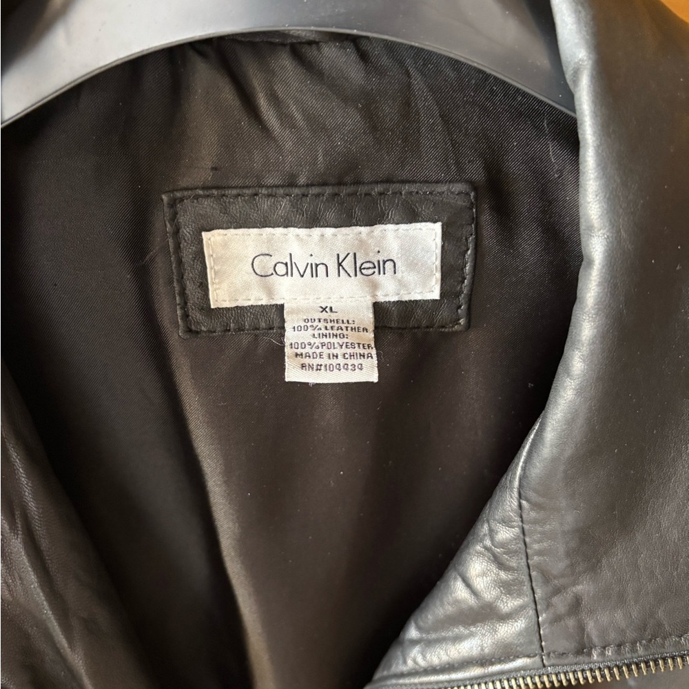 Calvin Klein Charcoal Leather Jacket